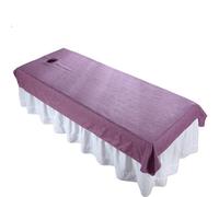 Housse Table De Massage Lot de 5 draps de lit de beauté imprimés de roses, couvre-lit de massage, anti-rides, à séchage rapide, housse de table de lit avec trou(Purple)