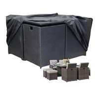 Housse Table Jardin Carrée Imperméable 125x125x74 cm Speedwellstar