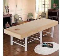 Housse Table Massage 190×80 cm avec Trou Velours de Cristal Epais Douceur Housse de Coussin de Massage Lavable Elastique for Spa Beauté et Salon du Visage(Chameau)