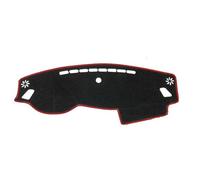 Housse Tableau Bord Compatible avec Kia pour Optima pour JF pour K5 2016 2017 2018 2019 Couverture De Tableau De Bord De Protection Éviter La Lumière Pare-Soleil Tapis(Red Edge (LHD),Flannel)