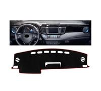 Housse Tableau Bord Compatible avec Toyota pour RAV4 pour XA40 2013 2014 2015 2016 2017 2018 Couverture Tableau Bord Voiture Éviter La Lumière Pad Pare-Soleil Tapis(A LHD Red Side)