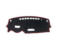Housse Tableau Bord pour CX-3 2015 2016 2017 2018 2019 Tapis de Tableau de Bord de Voiture Protection Solaire(B Red Edge (LHD),Flannel)