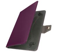 Housse Tablette 10 Pouces Universelle Effet Cuir Vieilli Support Vidéo Violet