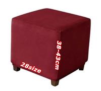 Housse Tabouret Housse de Pouf Ottomane, Velours Jacquard Élastique, Fond Élastique Lavable, Personnalisable, Housse de Protection pour Repose-Pieds Extensible Carré(1978,40 x 40 cm 16 x 16 inch)
