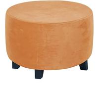 Housse Tabouret Rond Housse de Protection Ronde for Pouf, Repose-Pieds, Tabouret de Rangement pour Le Bar De La Maison(Orange,S)