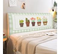 Housse Tete de Lit 160 cm Cactus Jaune Brun Housse de Tete de Lit Microfibres Housses de Tête de Lit Extensible Housse Tete de Lit Facile a Installer Housse de Protection pour Tete de Lit 140 cm