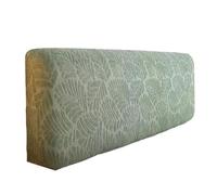Housse Tete De Lit Couvre-tête de lit en Feuilles Jacquard, Housse tête épaisse et élastique, Protection arrière for Maison, hôtel, Chambre à Coucher(A Dark Green,200cm)