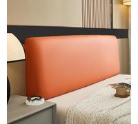 Housse Tete de Lit Extensible, Housse de Protection la tête lit en Cuir PU étanche,Tete Lit Doux Confortable, pour Simples Doubles King(Orange,California King)