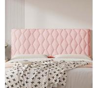 Housse Tete De Lit Extensible, Housse De Tête De Lit en Velours, gratuitous FromPoussière, Lavable, pour Lit Double/Simple, Toutes Saisons(Pink,120cm)