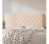 Housse Tete De Lit Extensible, Housse De Tête De Lit en Velours, gratuitous FromPoussière, Lavable, pour Lit Double/Simple, Toutes Saisons(Brown,120cm)