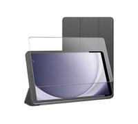 ebestStar Housse TPU Gel Silicone pour Galaxy Tab A9 8.7 (2023) SM-X110 Smart Case Support Auto-veille, Noir + Film VERRE Trempé