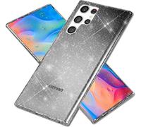 Housse transparente à paillettes NALIA pour Samsung Galaxy S22 Ultra, noir transparent