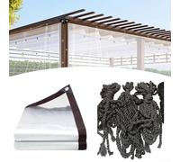 Housse transparente en PVC robuste avec périmètre renforcé pour une performance fiable dans des conditions venteuses et humides sur diverses surfaces (2 x 2)