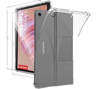 Housse Transparente En Silicone Tpu Pour Lenovo Tab Plus Avec 2 Verres Trempés 9h - Bumper Antichoc Coins Renforcés, Ultra-Légère Et Antidérapante