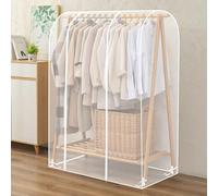 Housse transparente for portant à vêtements (60 à 200 cm), housse de protection longue avec fermeture éclair for un accès facile, idéale for les portants à vêtements.(Clear,150x50x150cm)