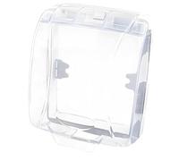 Housse transparente résistante aux intempéries avec couvercle à lancer - Installation simple pour sonnette extérieure et bouton de portail - Boîtier d'alarme transparent résistant aux intempéries