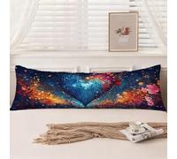 Housse Traversin 145 cm Graffiti Taie d'oreiller 40 x 145, Housse de Coussin Amour Taie de Traversin Velour Protège Oreiller, Double Face Impression Oreiller pour Salon Chambre Lit Canapé, Model1890