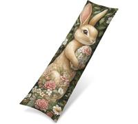 Housse Traversin 30x90 Taie Oreiller Animal Taie Traversin Fleurs HD Double Face Impression Protege Oreiller, Avec Fermeture Éclair Invisible Decoratif Housse Coussin pour Canapé Salon Lit w0-1974