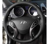 Housse tressée de volant personnalisée en cuir véritable, 100% adaptée à Hyundai Elantra 2011 - 2016 Avante i30 2012-2016, accessoires de voiture