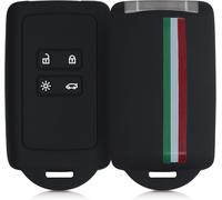 Housse Tricolore Italie Vert-Rouge-Noir Clé Renault 4 Boutons Keyless Go[Auto5132966]