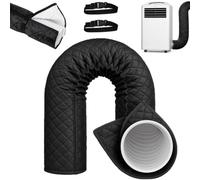 Housse Tuyau Climatiseur Mobile, Portable Air Conditioning Hose Protector, Pprotection UV Et Froid, Isolation Thermique Pour Tuyaux 5,8-6 Pouces Maison Bureau (Noir - Fermeture éclair)