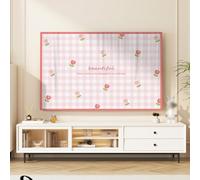 Housse TV, Couverture de télévision de 30 à 80 pouces for protecteur d'écran de télévision d'intérieur à écran incurvé/plat, couvertures de télévision imprimées avec peinture colorée, décor en tissu d