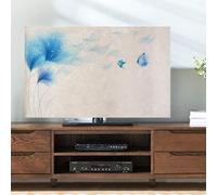 Housse TV, Couverture de télévision de style rétro, LED LCD murale 55 pouces 50 incurvée 65 couverture de télévision imprimée paysage tissu imperméable et doux, couleur: C)(B,40 43in(100x59cm))