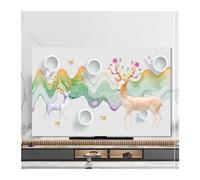 Housse TV Housse de protection anti-poussière for TV, serviette 43 pouces, 55 , 50 , 65 , couverture suspendue for écran LCD, décoration universelle multi-tailles pour Écran(09,47-50inch(116x67cm))