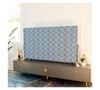 Housse TV Housse de protection contre la poussière for TV, serviette murale verticale Style européen for salon, tissu couverture universel 60 à 65 pouces pour Écran(Blue Stars,42 inches 100x64cm)