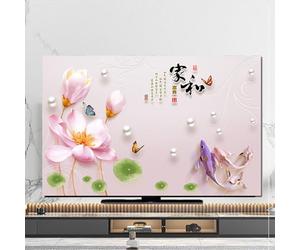 Housse TV, Protecteur d'écran universel intérieur for téléviseur LCD LED chinois 55 pouces 65 pouces Dissipation thermique Housse anti-poussière en tissu Housse de télévision suspendue Housse étanche
