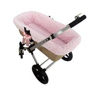 Housse universale et rembourrée pour nacelle + Drap de dessous. Plusieurs couleurs et modèles disponibles (Poils en roses Rose)