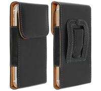 Housse universelle ceinture vertical cuir Noir