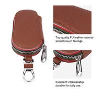 Housse Universelle de Sac de Rangement pour Porte-Clés en Cuir PU avec Fermeture éclair pour Voiture, Taille Marron, Notre Housse de clé Est Facile à avec l'étui à Clés (Brown)