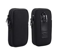 Housse universelle double couche en néoprène pour téléphone portable, fermeture éclair, boucle de ceinture pour iPhone 16 Plus 16 Pro Max 15 Pro Max 14 Pro Max XR XS Max Google Pixel 8 Pro 7 Pro 6 6a