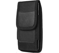 Housse universelle en tissu, sac banane avec clip + passant, taille XL - Noir