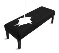 Housse universelle pour banc de salle à manger Housses de banc de salle à manger en Jacquard imperméable, housse de banc rembourrée en Spandex extensible, protections de banc amovibles et lavables(Bla
