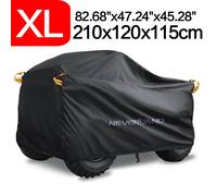 Housse Universelle Pour Quad Bike Atv 190t,Étanche,Pour Moto,Véhicule,Scooter,Kart,Moto,Résistante À La Poussière,Protection Uv,Noir Argent.Black Logo-Xl.