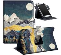 Housse universelle pour tablettes de 10,5-11,5 pouces, compatible avec Fire Max 11 (2023), coque de protection folio avec support et angles de vue multiples, paysage de montagne