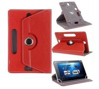 Housse universelle tablette tactile 10.1 pouces 360° rotatif support étui Rouge