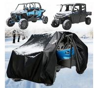 Housse UTV Robuste 4-6 Places avec Fermeture éclair 420D Compatible Defender Max Commander X3 Uforce 1000 XL RZR 900 Ranger General Coupe-Vent