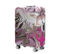 Housse Valise Élastique, Mateju Modèle 3D Housse de Valise 18-32 Pouces Housse Protection Valise Lavable Housse de Protection pour Bagages Luggage Cover (Beige Rose,XL(30”-32”))