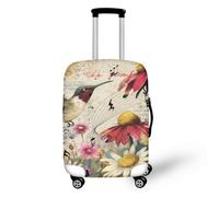 Housse Valise Housse Protection Valise Protege Valise Housses de Valises | Lavable Elastique Spandex,Anti-Rayures Résistant à Usure Réutilisable,Avec Zippé,Musique Animale Rose Pour 29-32 Pouces