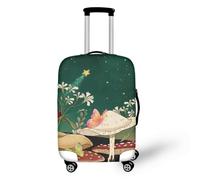Housse Valise M Champignons Blancs Housse De Valise Elastique,Réutilisable Anti-Rayures Lavable Bagages Étui Couvre Protection,Convient pour Voyage d'affaires
