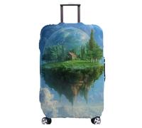 Housse Valise Protection L Île Verte Adultes Enfant Elastique Housse,Zippé Résistant Robuste Couverture Protege Valise De Voyage Soute,Lavable,Réutilisable