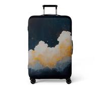 Housse Valise Protection L Nuages Blancs Adultes Enfant Elastique Housse,Zippé Résistant Robuste Couverture Protege Valise De Voyage Soute,Lavable,Réutilisable