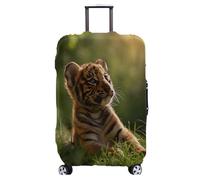 Housse Valise Protection L Tigre Animal Adultes Enfant Elastique Housse,Zippé Résistant Robuste Couverture Protege Valise De Voyage Soute,Lavable,Réutilisable