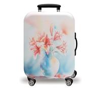 Housse Valise Protection L Vase Bleu Adultes Enfant Elastique Housse,Zippé Résistant Robuste Couverture Protege Valise De Voyage Soute,Lavable,Réutilisable