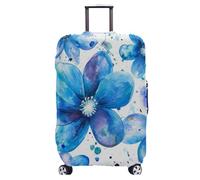 Housse Valise Protection S Fleur Bleue Personnalités Luggage Cover,Spandex Elastique Lavable Housse De Valise,Anti-Poussière Couverture De Bagages Elastique Réutilisable