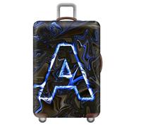 Housse Valise,ThèMe Cyberpunk à Lignes GéOméTriques Cool,Elastique Housse Protection Valise,Bagage De Voyage Couverture,Housse De Valise Lavable 18-32 Pouces,Luggage Cover (Lettre,L(25-28inch))