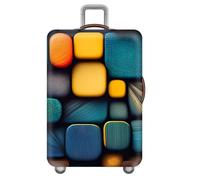 Housse Valise,ThèMe Cyberpunk à Lignes GéOméTriques Cool,Elastique Housse Protection Valise,Bagage De Voyage Couverture,Housse De Valise Lavable 18-32 Pouces,Luggage Cover (Géométrie,L(25-28inch))